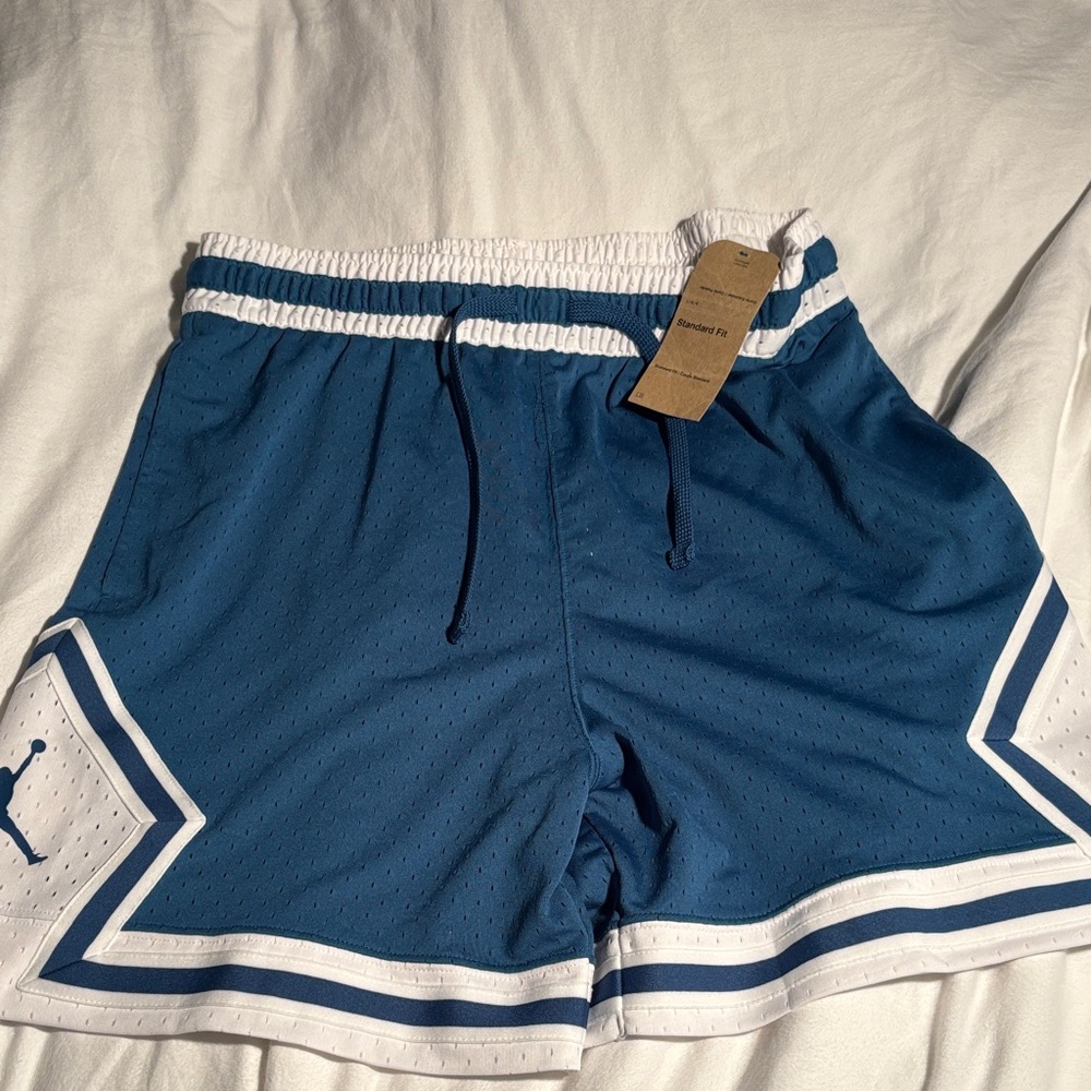 Jordan Dri-Fit Basketball shorts - Blue with White Accents